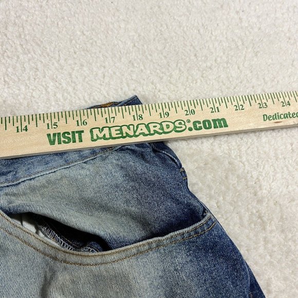 God Body Jean Shorts Men's Size 38 Faded Light Wash Denim Cotton Distressed - Picture 8 of 12